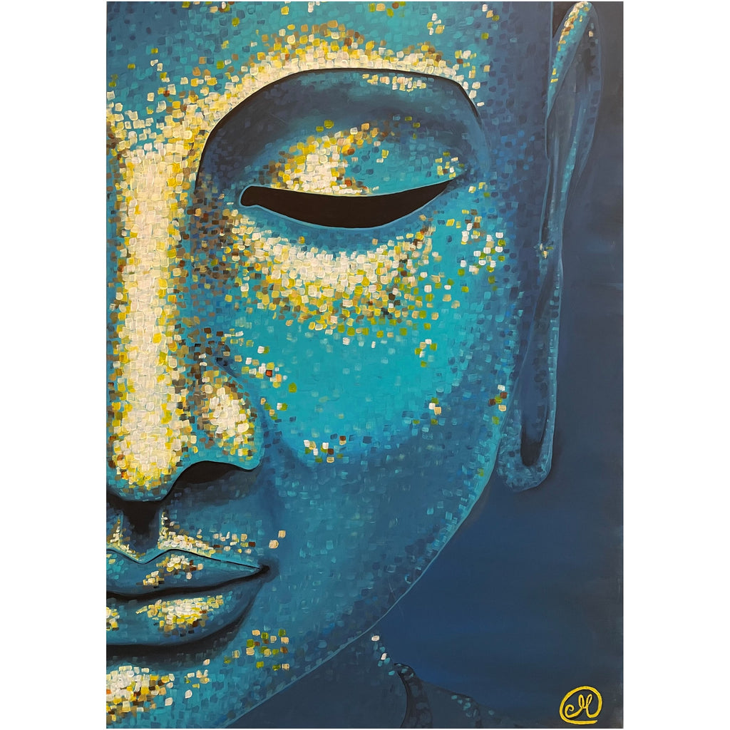 Original art - Blue buddah by Malin Carlsson