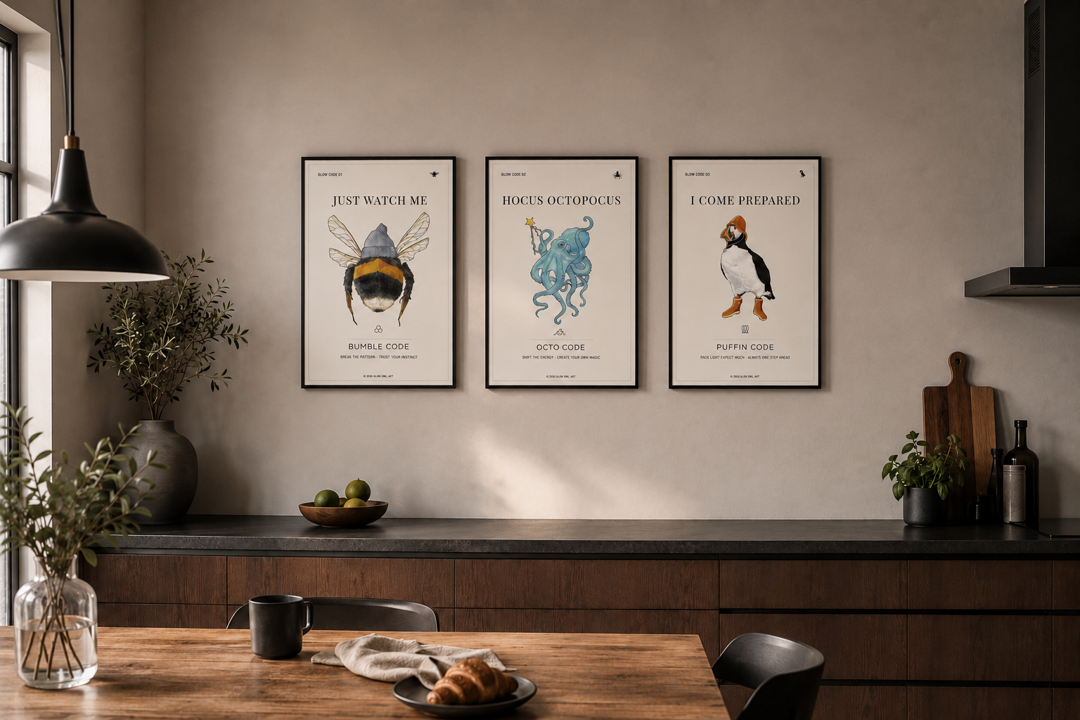 Glow Code 01 – Bumble Code: Just watch me | Fine Art Print by Malin Carlsson